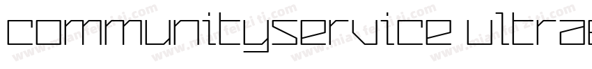 CommunityService UltraBold字体转换